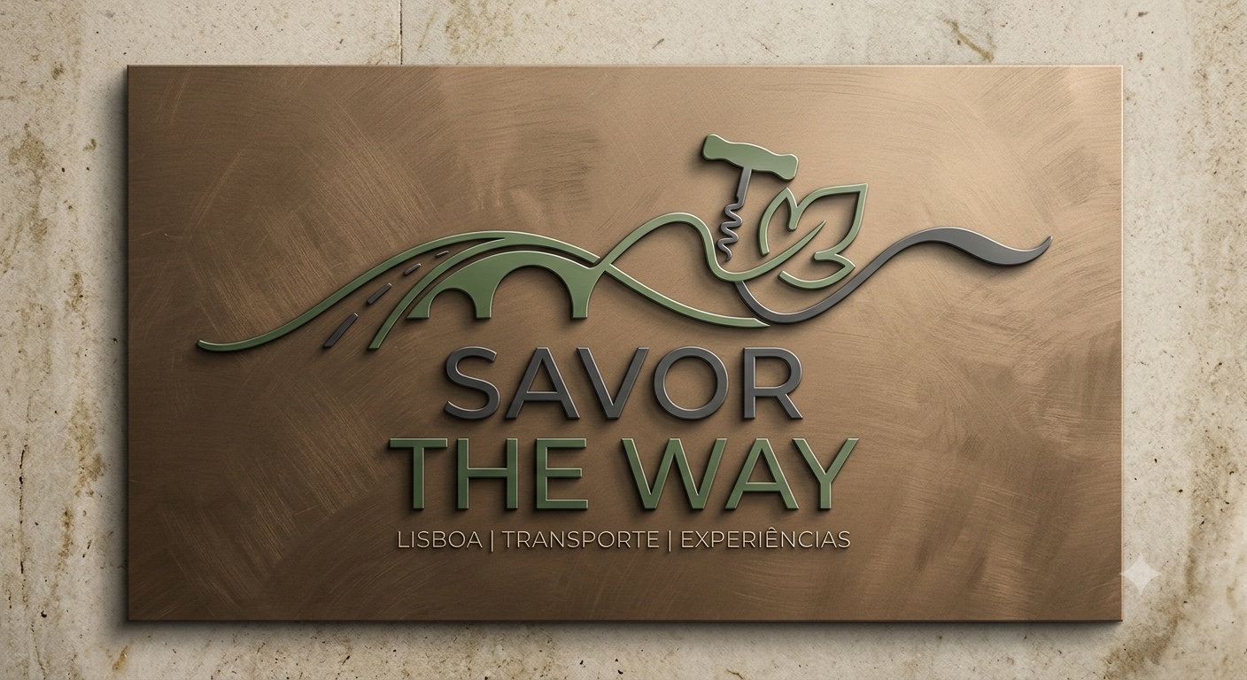 Aplicação metálica da identidade Savor The Way